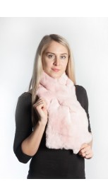 Pink rex fur scarf